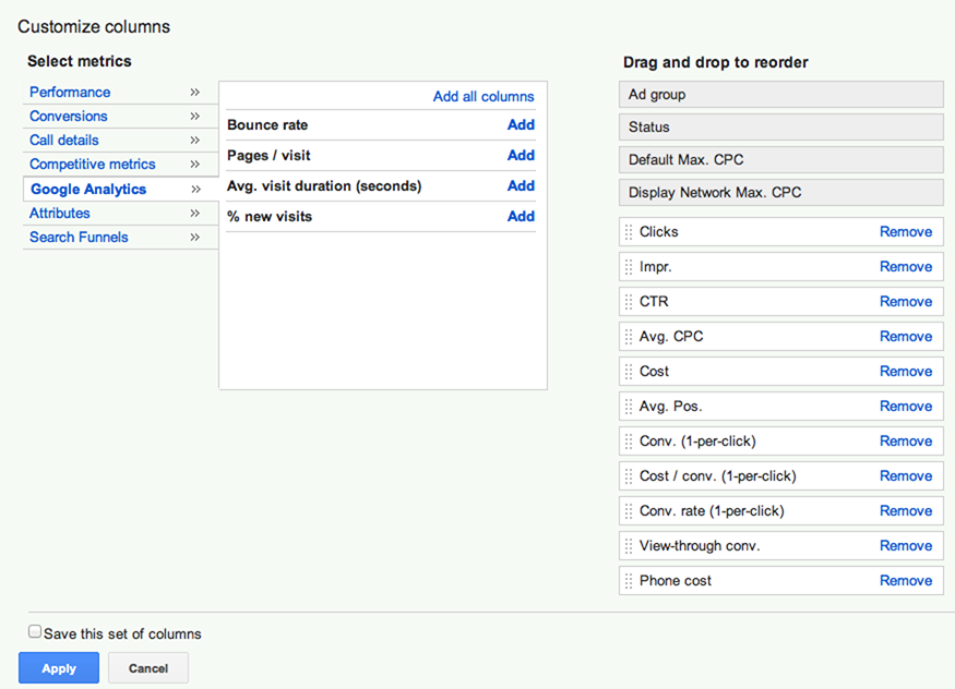 link adwords to analytics